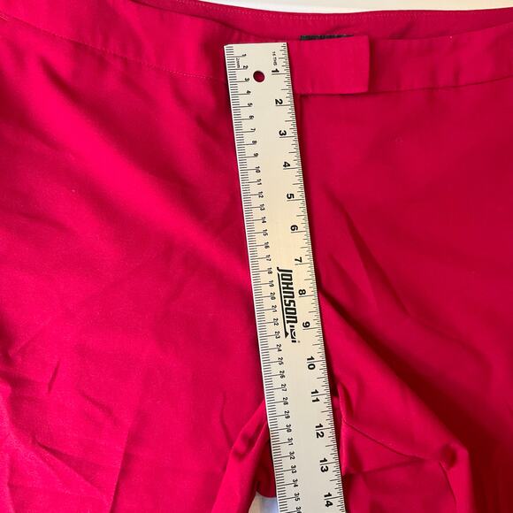 Worthington Women Formal Pants size 18 US High Rise Modern Fit Slim Leg Red - Picture 5 of 11